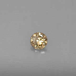 Diamante Color champagne naturale da 0.23 ct, Taglio rotondo, VS