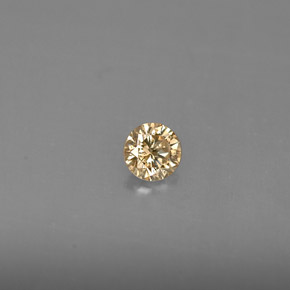 Diamante naturale giallo da 0,16 ct, taglio rotondo, VS