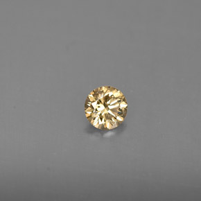 Diamante naturale champagne da 0,22 ct, taglio rotondo, VS