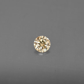 Diamante naturale giallo da 0,14 ct, taglio rotondo, VS