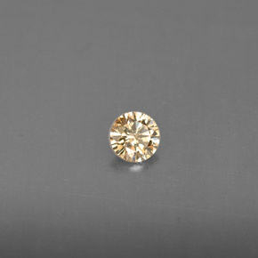 Diamante naturale giallo da 0,14 ct, taglio rotondo, VS