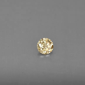 Diamante naturale giallo da 0,14 ct, taglio rotondo, VS