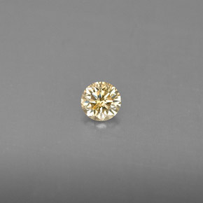 Diamante naturale giallo da 0,17 ct, taglio rotondo, VS