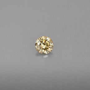 Diamante naturale giallo da 0,19 ct, taglio rotondo, VS