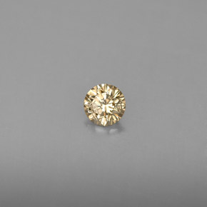Diamante naturale giallo da 0,19 ct, taglio rotondo, VS