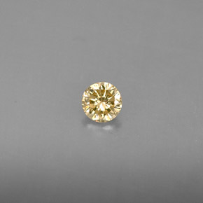 Diamante naturale giallo da 0,17 ct, taglio rotondo, VS