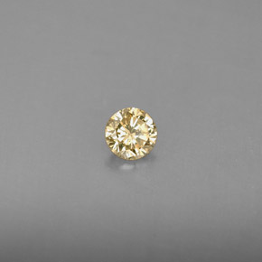 Diamante naturale giallo da 0,17 ct, taglio rotondo, VS