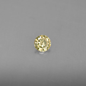 Diamante naturale giallo da 0,14 ct, taglio rotondo, VS