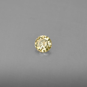 Diamante naturale giallo da 0,14 ct, taglio rotondo, VS