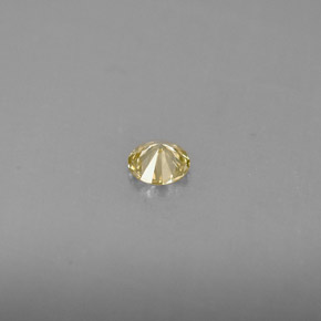Diamante naturale giallo da 0,14 ct, taglio rotondo, VS