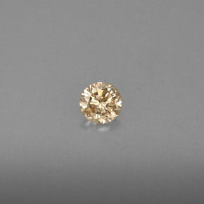 Diamante Color champagne naturale da 0.19 ct, Taglio rotondo, VS