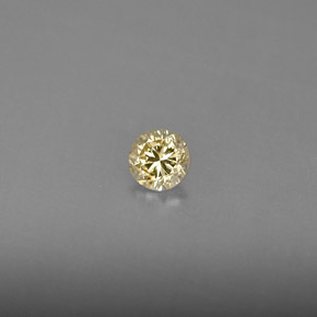 Diamante naturale giallo da 0,18 ct, taglio rotondo, VS