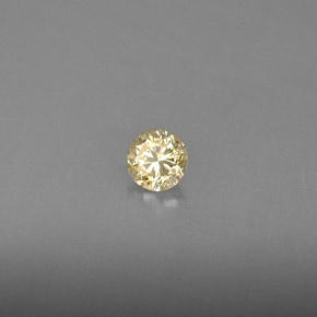 Diamante naturale giallo da 0,18 ct, taglio rotondo, VS