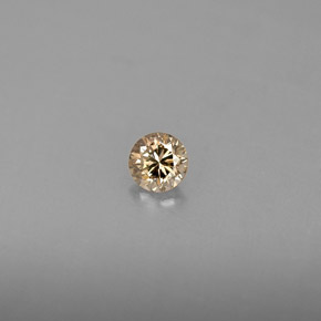 Diamante Color champagne naturale da 0.15 ct, Taglio rotondo, VS