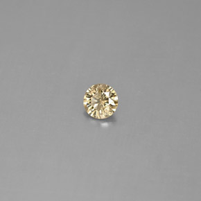 Diamante naturale giallo da 0,18 ct, taglio rotondo, VS