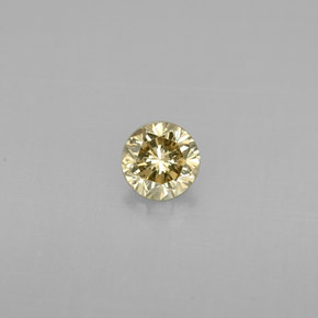 Diamante naturale giallo da 0,23 ct, taglio rotondo, VS