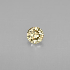 Diamante naturale giallo da 0,23 ct, taglio rotondo, VS