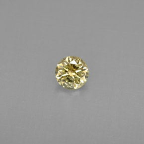 Diamante naturale giallo da 0,22 ct, taglio rotondo, VS