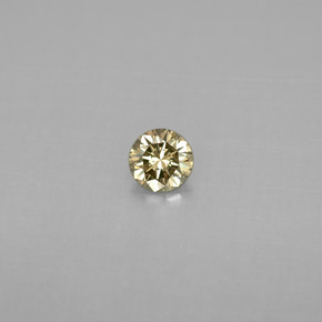 Diamante naturale giallo da 0,20 ct, taglio rotondo, VS