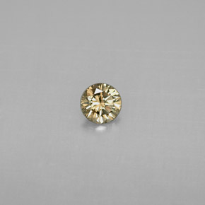 Diamante naturale giallo da 0,20 ct, taglio rotondo, VS