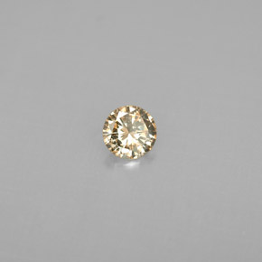 Diamante naturale giallo da 0,18 ct, taglio rotondo, VS