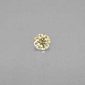 Diamante Color champagne naturale da 0.19 ct, Taglio rotondo, VS