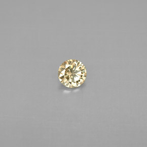 Diamante Color champagne naturale da 0.19 ct, Taglio rotondo, VS