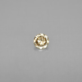 Diamante Elegante cognac naturale da 0.16 ct, Taglio rotondo, VS