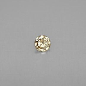 Diamante Elegante cognac naturale da 0.16 ct, Taglio rotondo, VS