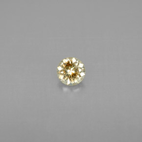 Diamante naturale giallo da 0,22 ct, taglio rotondo, VS