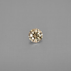 Diamante naturale giallo da 0,17 ct, taglio rotondo, VS