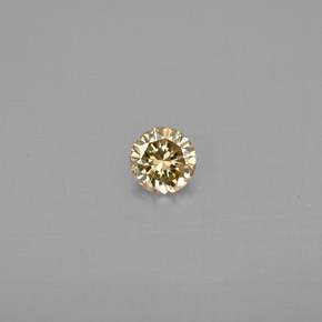 Diamante naturale giallo da 0,20 ct, taglio rotondo, VS