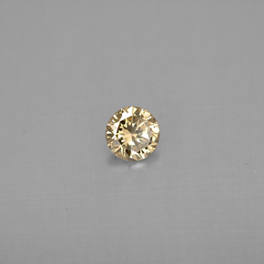 Diamante naturale giallo da 0,20 ct, taglio rotondo, VS