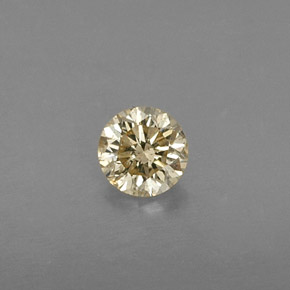 Diamante Color champagne naturale da 0.22 ct, Taglio rotondo, VS