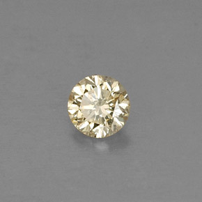 Diamante Color champagne naturale da 0.22 ct, Taglio rotondo, VS
