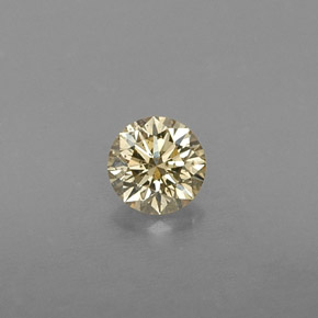 Diamante naturale giallo da 0,24 ct, taglio rotondo, VS