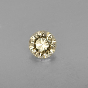 Diamante naturale giallo da 0,22 ct, taglio rotondo, VVS