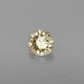 Diamante naturale giallo da 0,22 ct, taglio rotondo, VVS