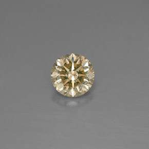 Diamante Color champagne naturale da 0.18 ct, Taglio rotondo, VS
