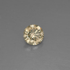 Diamante Color champagne naturale da 0.18 ct, Taglio rotondo, VS