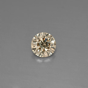 Diamante Color champagne naturale da 0.16 ct, Taglio rotondo, VS