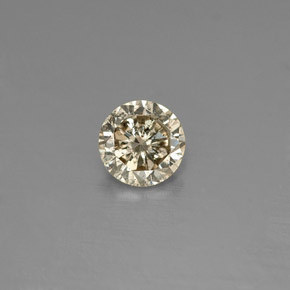 Diamante Color champagne naturale da 0.17 ct, Taglio rotondo, VS