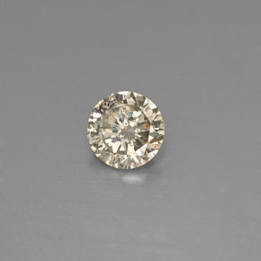 Diamante Color champagne naturale da 0.17 ct, Taglio rotondo, VS