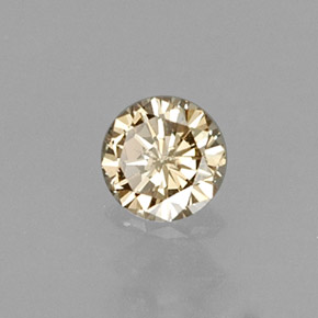 Diamante naturale giallo da 0,14 ct, taglio rotondo, VS