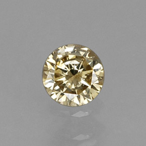 Diamante Color champagne naturale da 0.20 ct, Taglio rotondo, VS