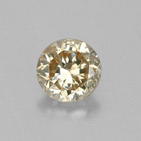 Diamante naturale giallo da 0,17 ct, taglio rotondo, VS
