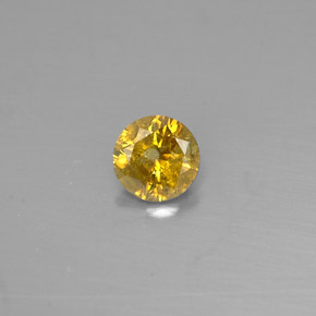 Diamante naturale giallo da 0,28 ct, taglio rotondo, VS-SI