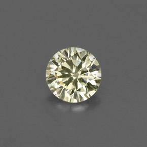 Diamante naturale giallo da 0,17 ct, taglio rotondo, VS