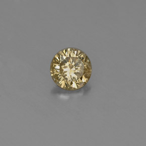 Diamante naturale giallo da 0,20 ct, taglio rotondo, VS