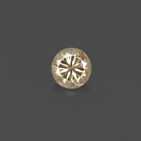 Diamante naturale giallo da 0,18 ct, taglio rotondo, VS